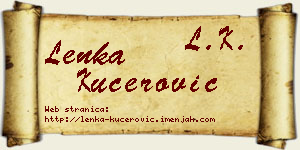 Lenka Kućerović vizit kartica